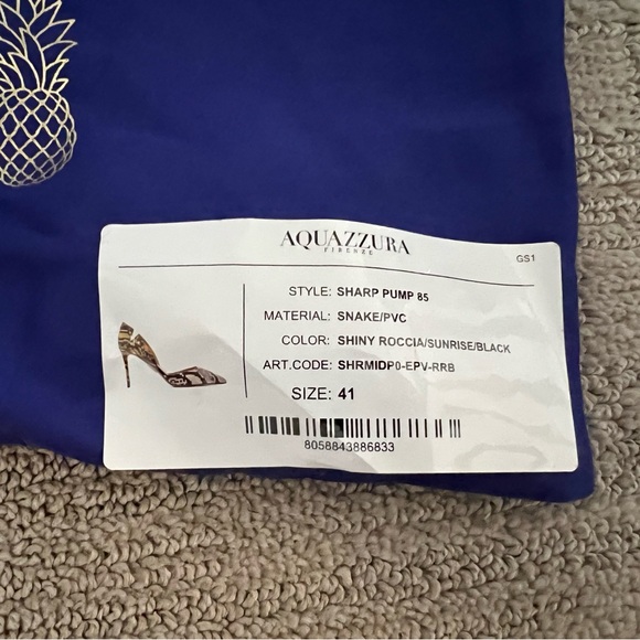 Size 41 - Aquazzura Multicoloured Snake Print Leather Pumps - Picture 5 of 16